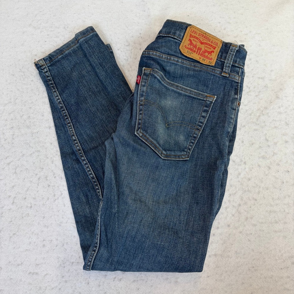 Levi 512 Slim Taper Jeans Mens 32x32 Blue Denim Stretch